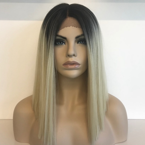 Her Wig Closet Accessories - Blonde Short Bob 14" Middle Part Lace Wig